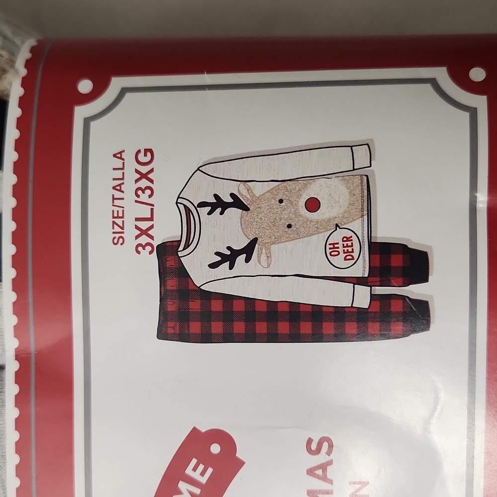 Men's Nwt. CHRISTMAS  pajama set red Buffalo plaid Size 3xl. Family PJ's